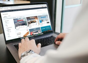 person using MacBook Pro